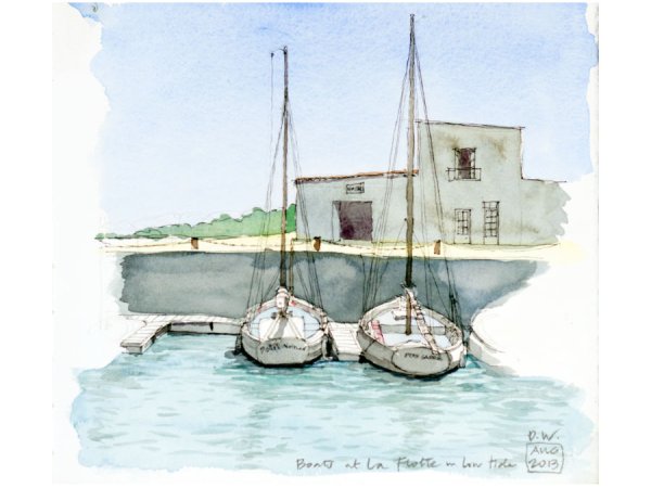 Boats at La Flotte | Sailing boats moored in the harbour at La Flotte