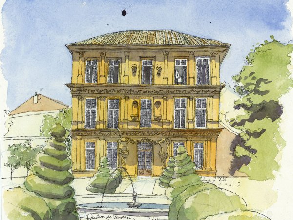 Pavilion de Vendome | I loved sitting in this sunbathed park drawing this ornate facade