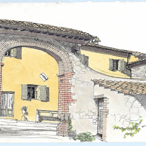 Campalfi Archway, Near Rosia, Siena