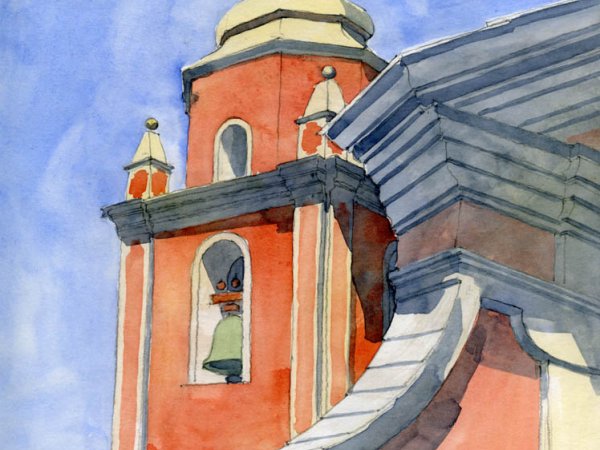 Church in Tellaro | The red church of Tellaro